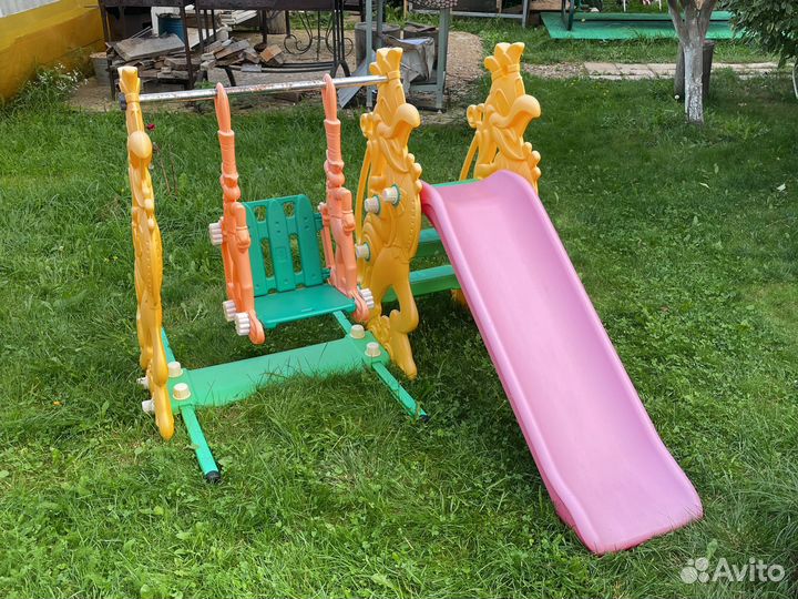 Детская горка и качели бу