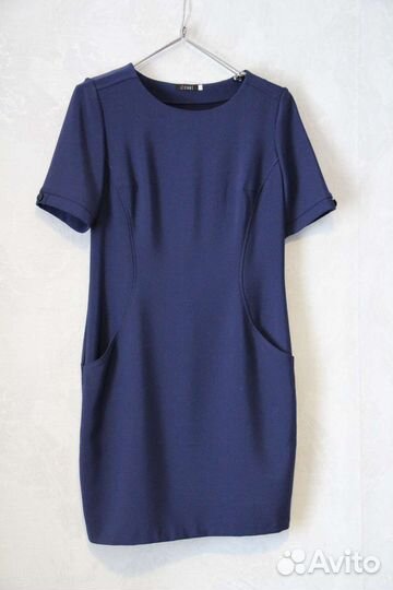 Платье женское для офиса или школы 44р синее