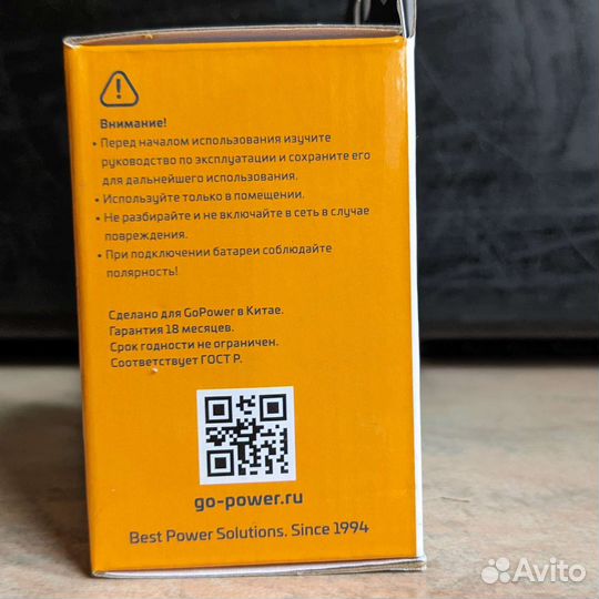 Автоматическое зарядное устройство 12 В GoPower