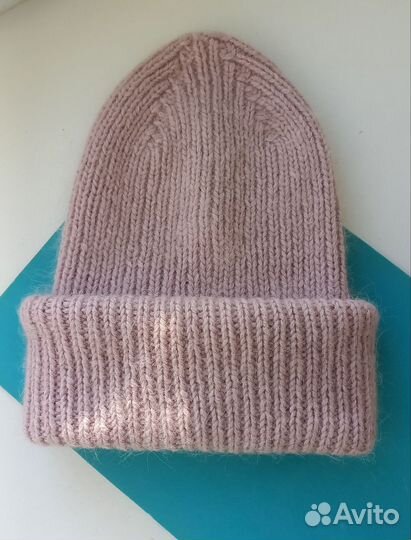 Шапка вязаная из пуха норки