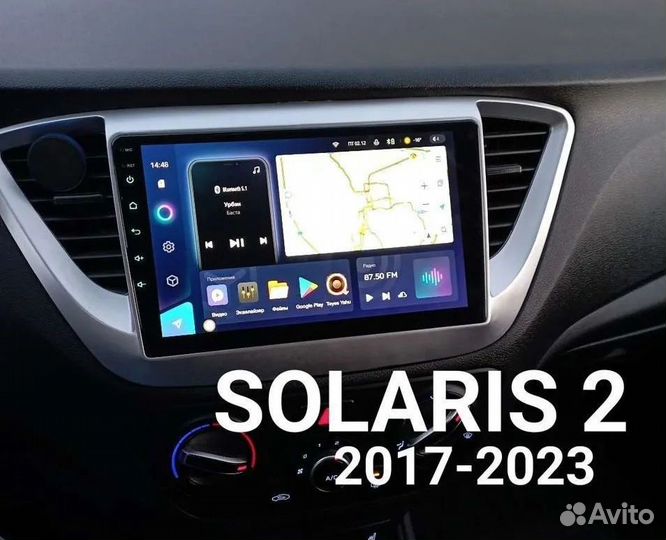 Магнитола Android на Hyundai Solaris 2 6/64gb