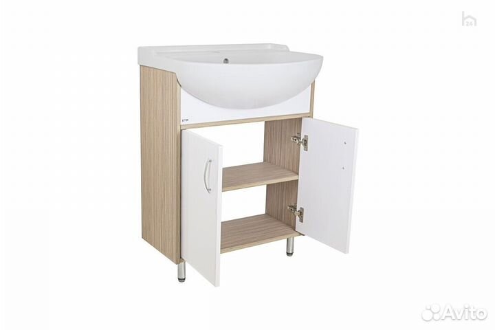 Тумба для ванной с раковиной напольная Делла