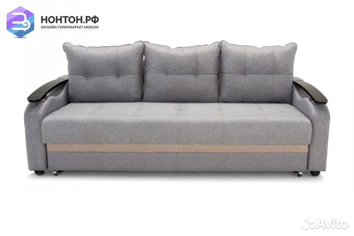 Диван еврокнижка Венеция серый