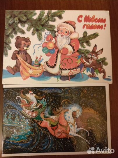 Новогодние открытки СССР