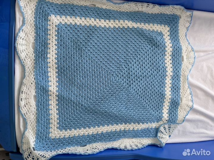 Плед детский вязаный ручная работа