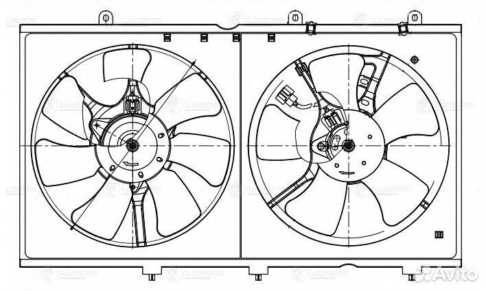 Электровентилятор охлаждения Mitsubishi Lancer IX (03) 1.3i