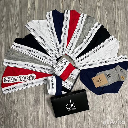 Трусы Женские слипы Calvin Klein + носки