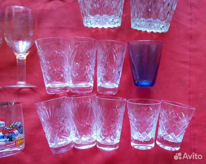 Посуда стекло стаканы бокалы хрусталь СССР Чехия
