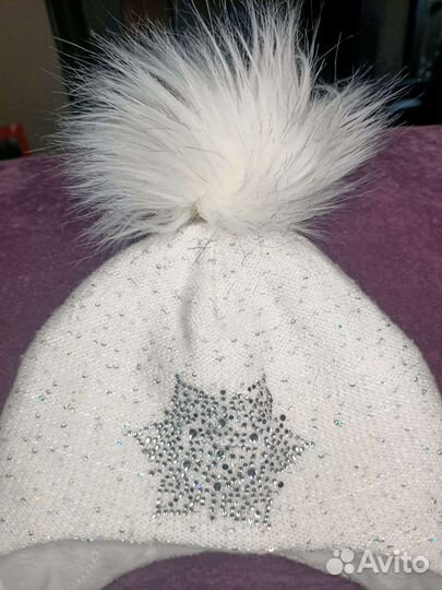Шикарная шапка для девочки 42-44