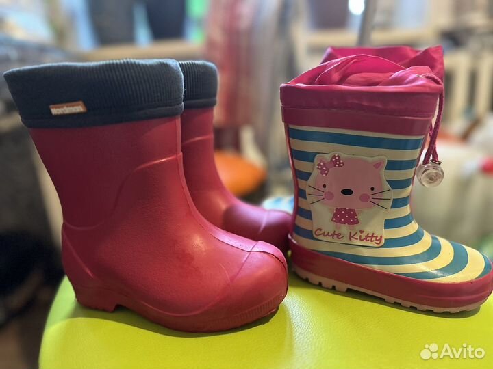Резиновые сапожки kitty 22 и nordman 24-25