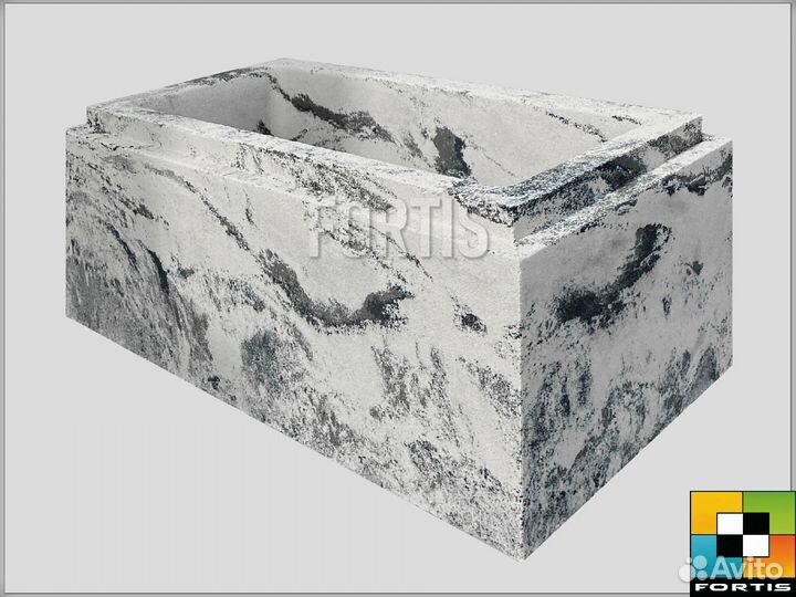 Бетонные столбы для забора наборные, блоки евро