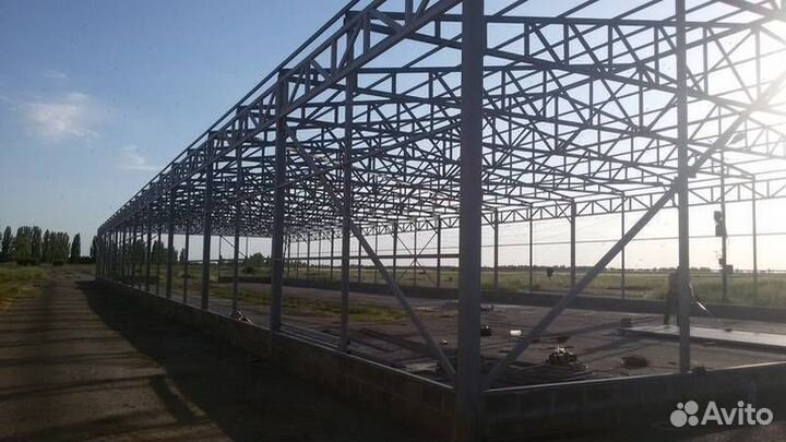 Ангар каркасный