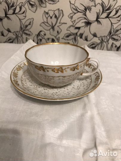 Сервиз чайный лфз Золотая вязь раритет