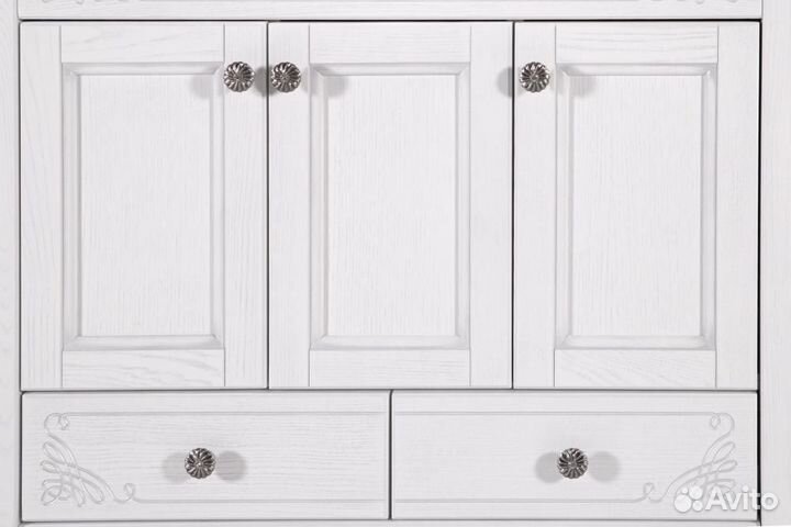 Тумба с раковиной ASB-Woodline Салерно 80 белая, п