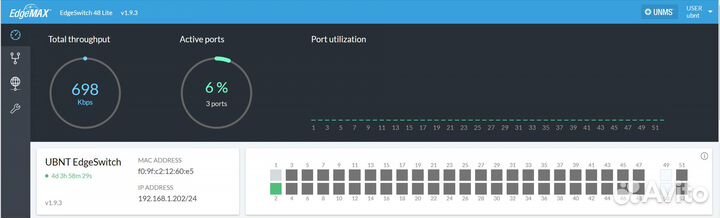 Коммутатор Ubiquiti EdgeSwitch 48 Lite ES-48-lite