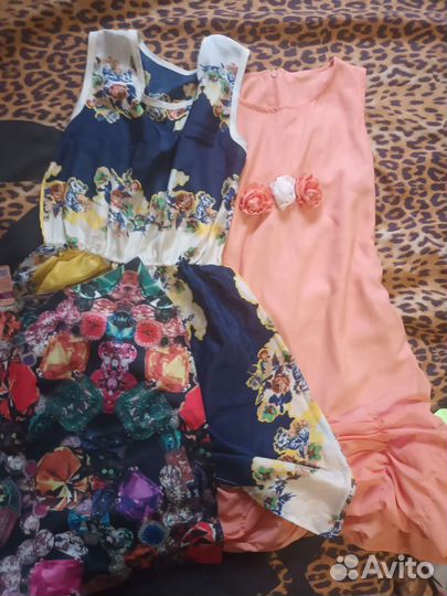 Вещи на девочку пакетом б/у 140-145