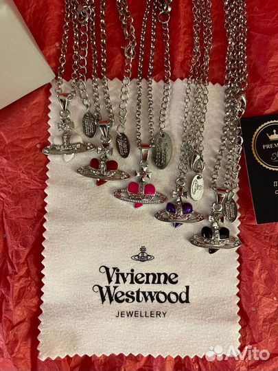 Vivienne westwood diamante heart кулон