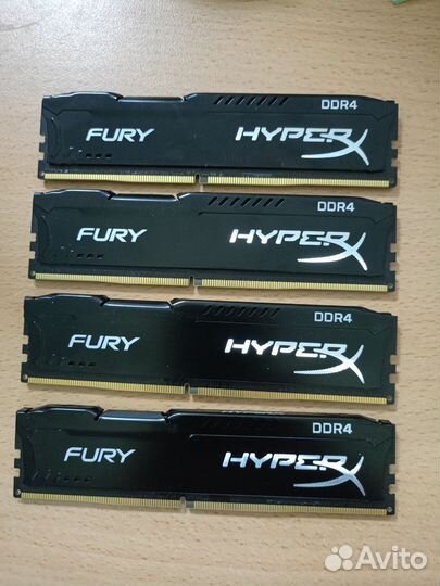 Оперативная память DDR4 4GB x 4 2133Мгц HyperX