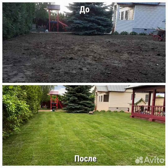 Укладка рулонного газона