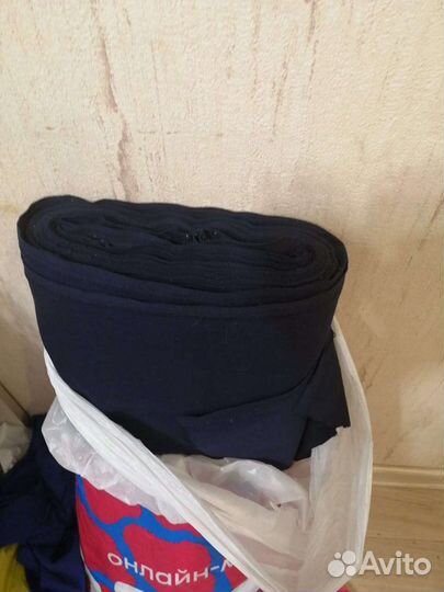 Ткань синяя костюмная (школьная)