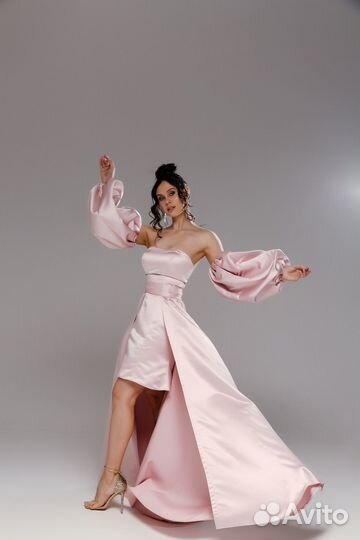 Вечернее платье розовое 42 44