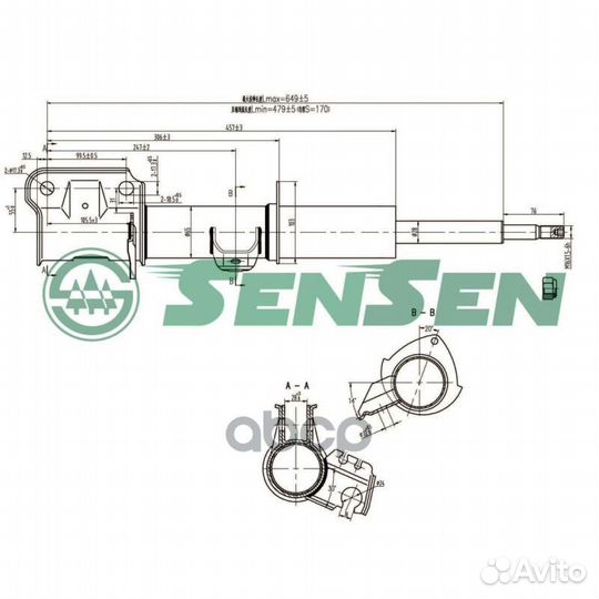 Амортизатор KIA RIO 18- лев. 42150003 Sensen