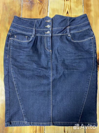 Джинсовая юбка 46 размер