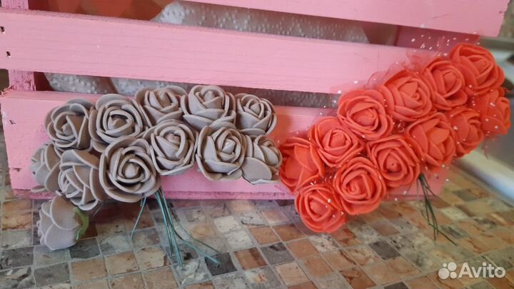 Розочки из фоамирана для творчества