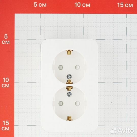 Розетка двойная blnra011212 открытая установка мол