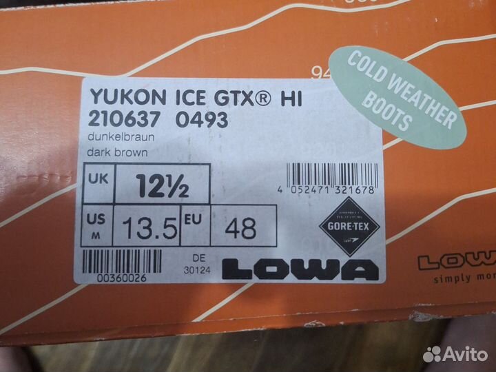 Ботинки Lowa Yukon ice gtx hi