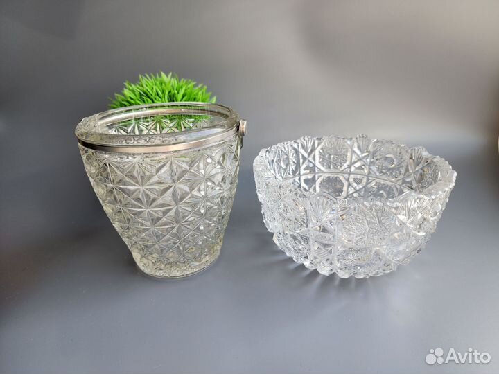 Ваза хрустальная СССР конфетница