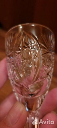 Рюмки хрустальные на ножке (набор 6 шт.)