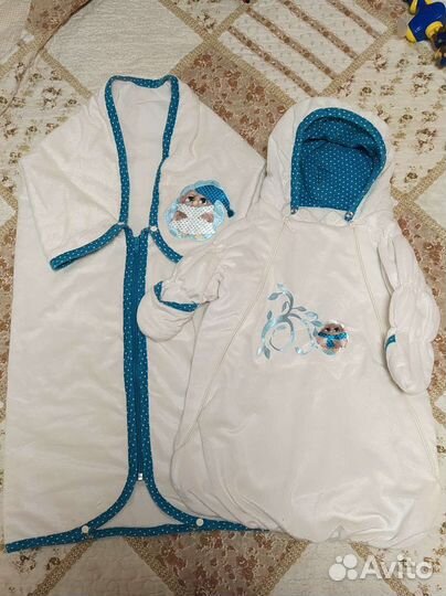 Комплект для новорожденных (комбинезон+конверт)