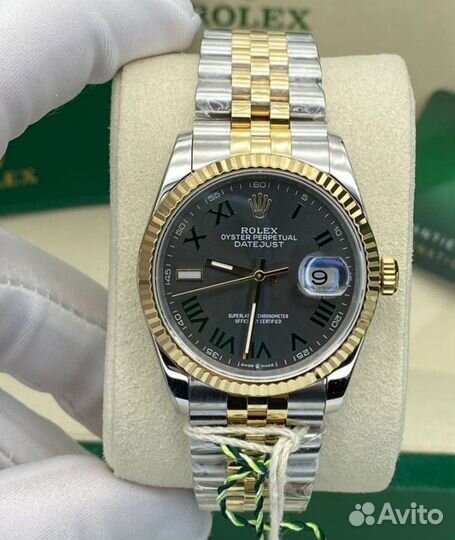 Роскошные женские часы Rolex Datejust серые