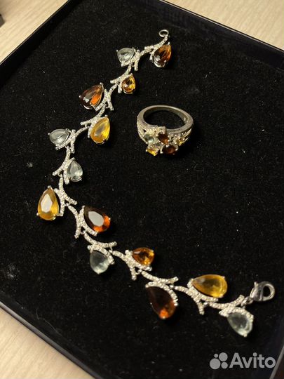 Колье браслет серьги