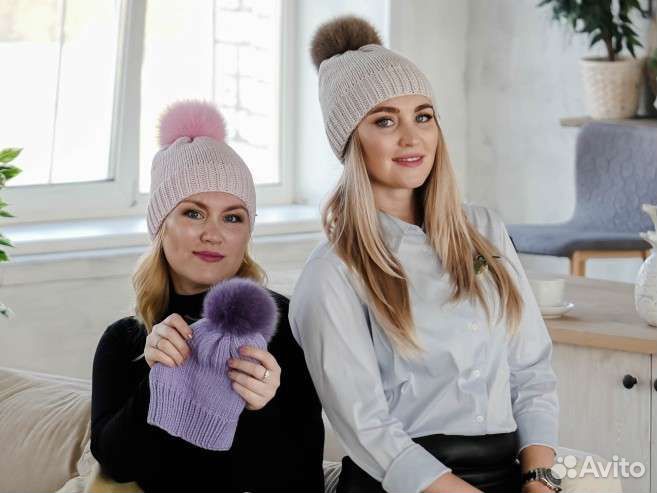 Шапка женская вязаная