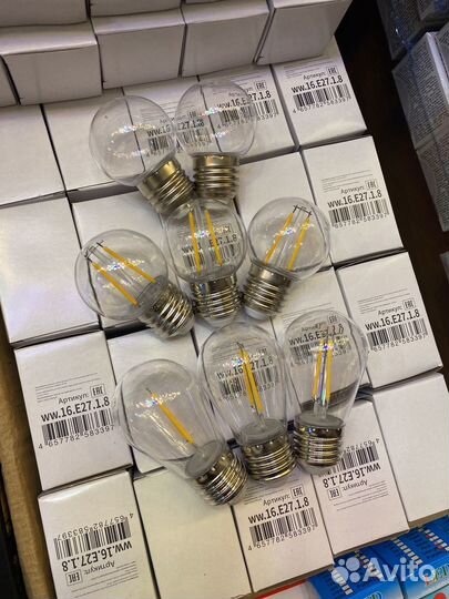 Лампы 2Вт для гирлянд Белт-лайт Ретро филаментные