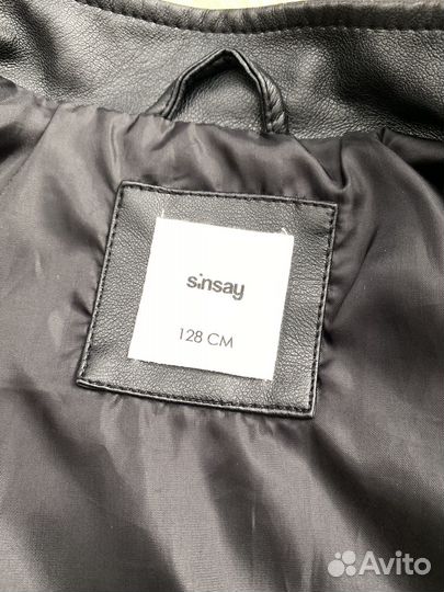 Кожаная куртка детская 128