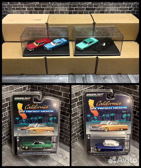 Greenlight комплект Cadillac & Mercury Lowrider's