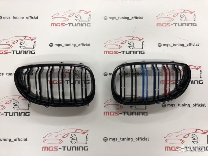 Ноздри BMW 5 серии е60 в стиле М5 с триколором