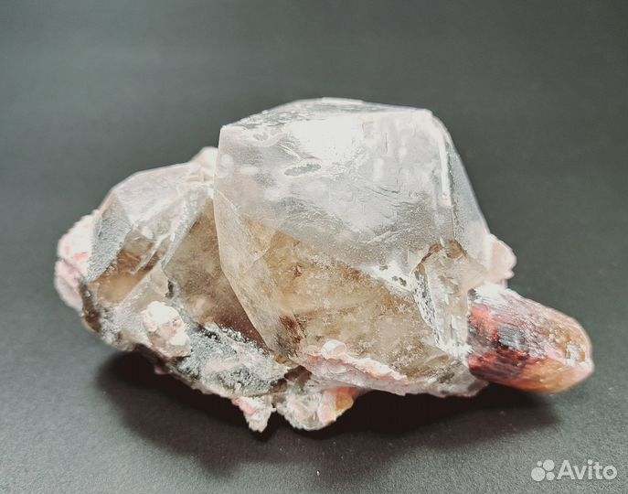 Кварц, турмалинами, 730 г, Малхан, 13,5х7,5х9,5 см