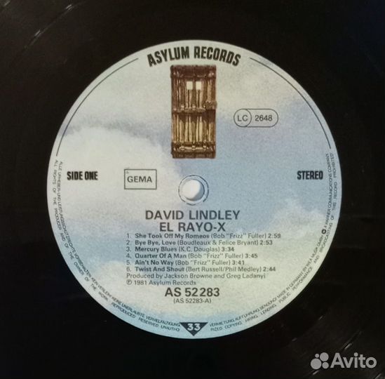 LP David Lindley–El Rayo-X / Germany 1981