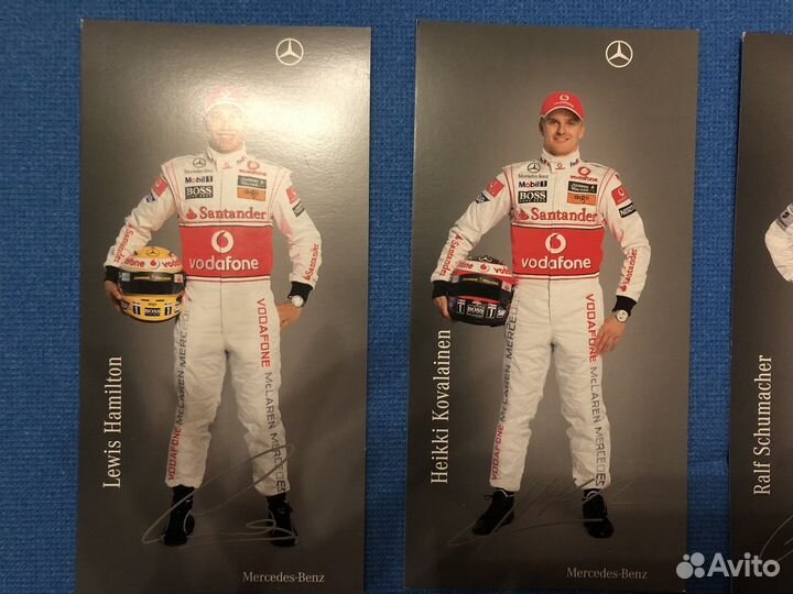 Афтографы пилотов Formula 1 Mercedes F1