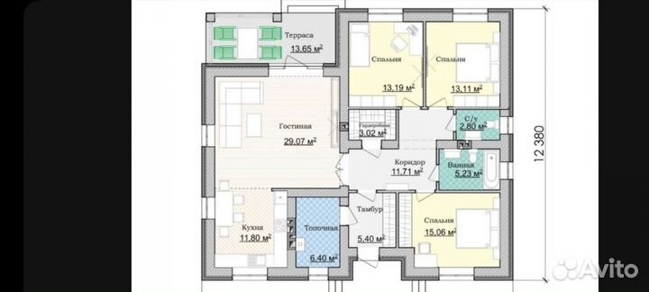 Готовый проект одноэтажного дома