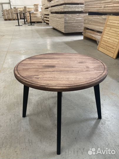 Столик круглый кофейный массив Сосны
