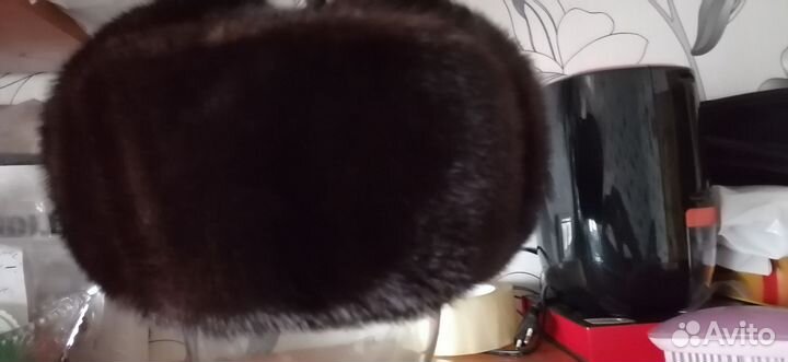Норковая шапка -ушанка новая 58 размер