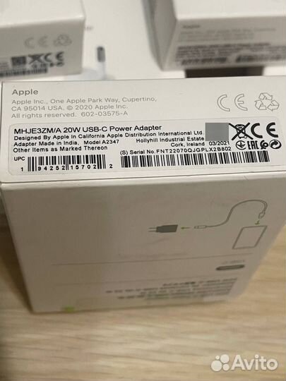 Быстрая зарядка iPhone 20w оригинал