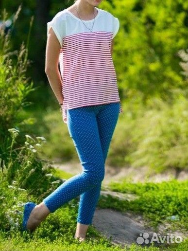 Джинсы в горошек