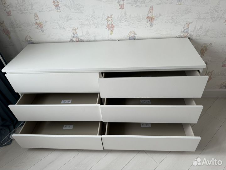 Комод IKEA мальм 6 ящиков