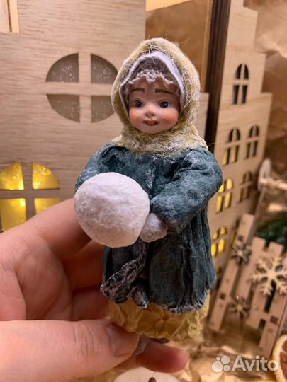 Ватные елочные игрушки